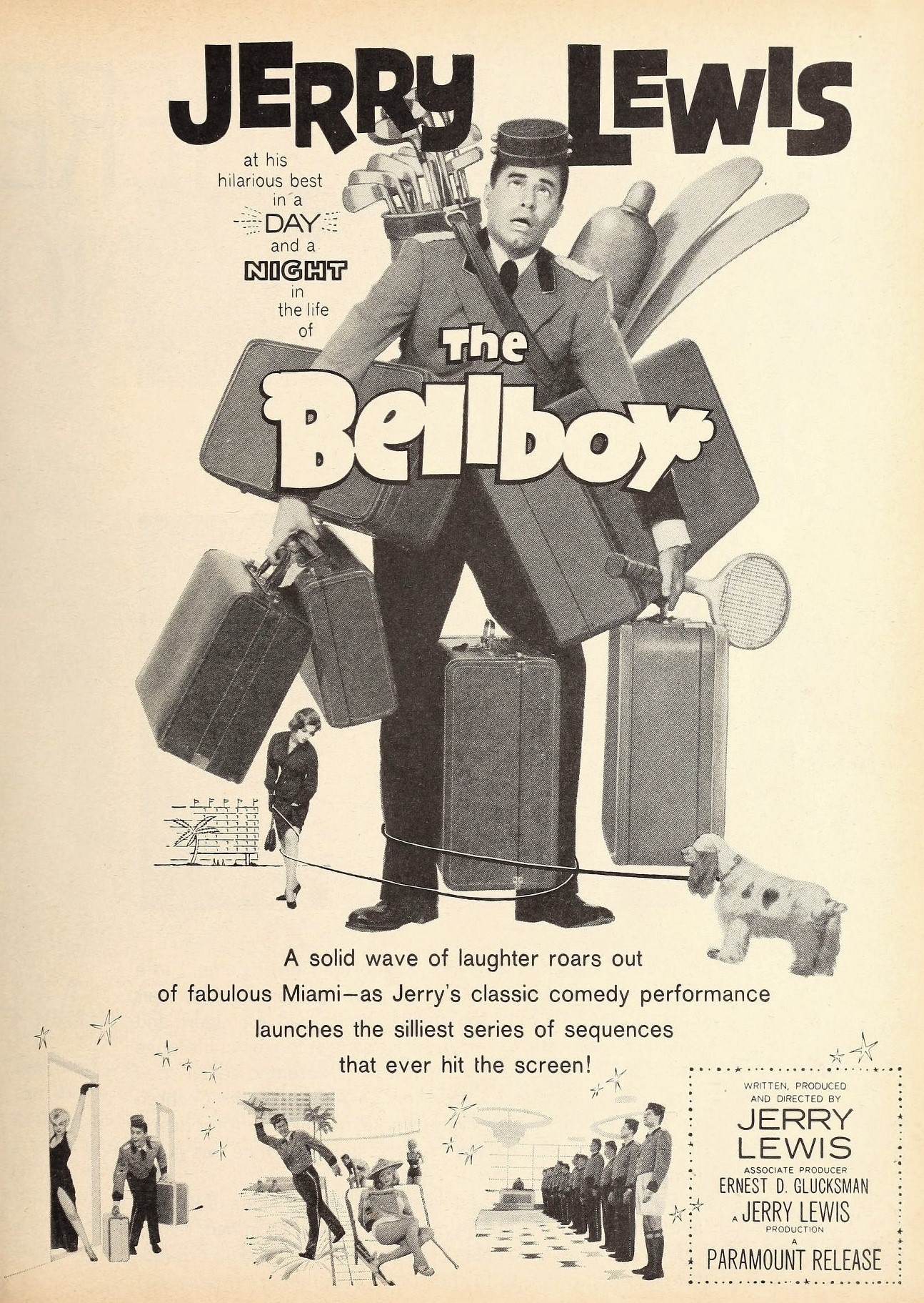 Imagem de referência relacionada a The Bellboy, item descrito como filme de 1960 dirigido por Jerry Lewis