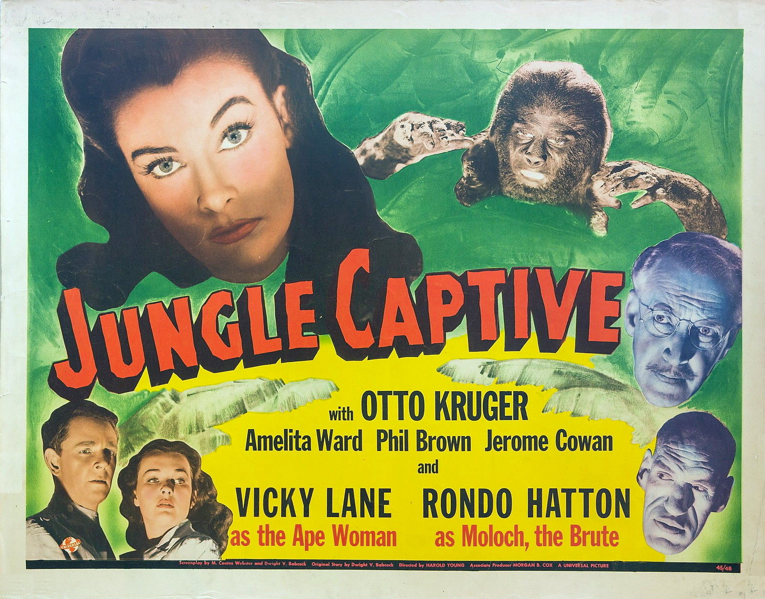 Imagem de referência relacionada a The Jungle Captive, item descrito como filme de 1945 dirigido por Harold Young