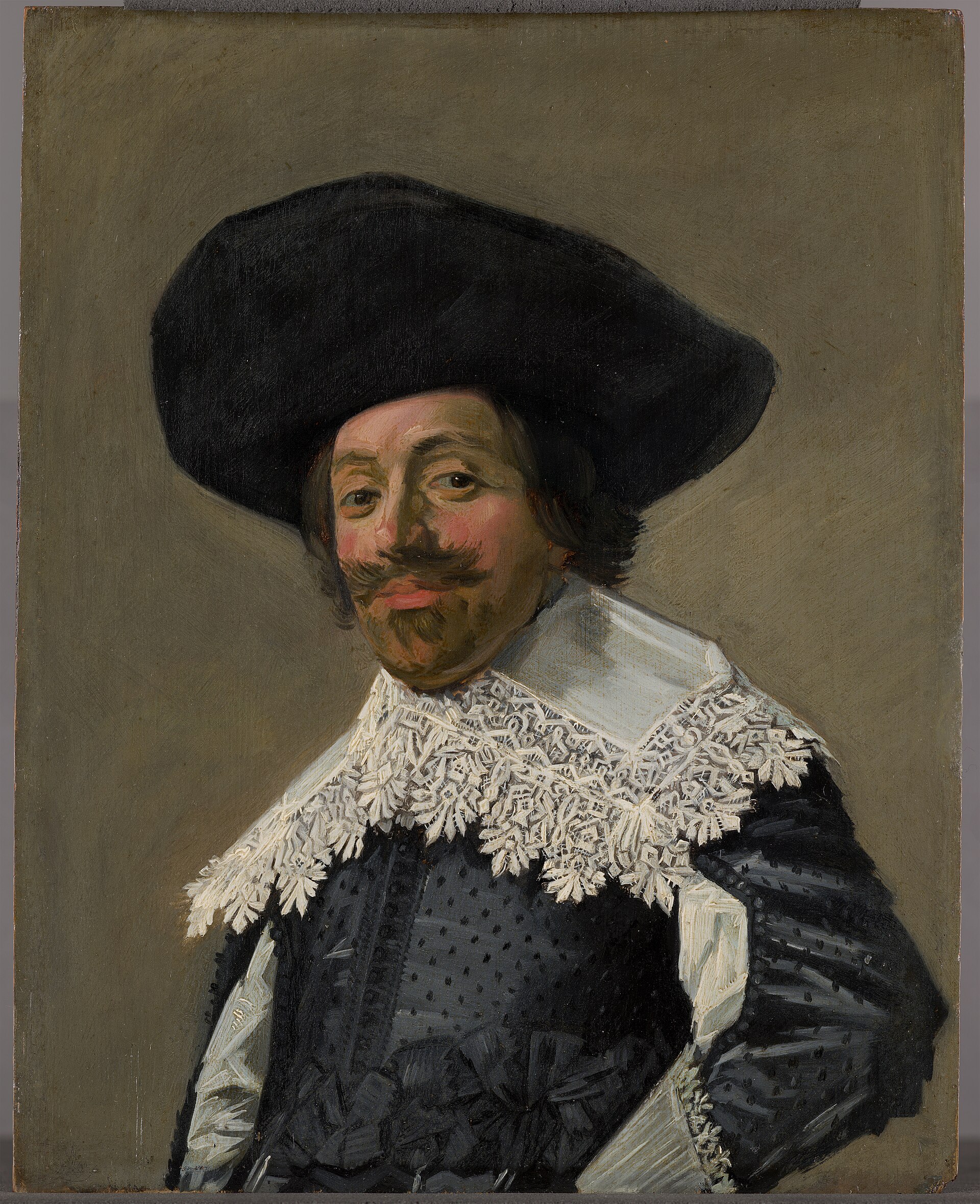 Imagem de referência de Retrato de um homem., descrito nos dados abertos como pintura de Frans Hals