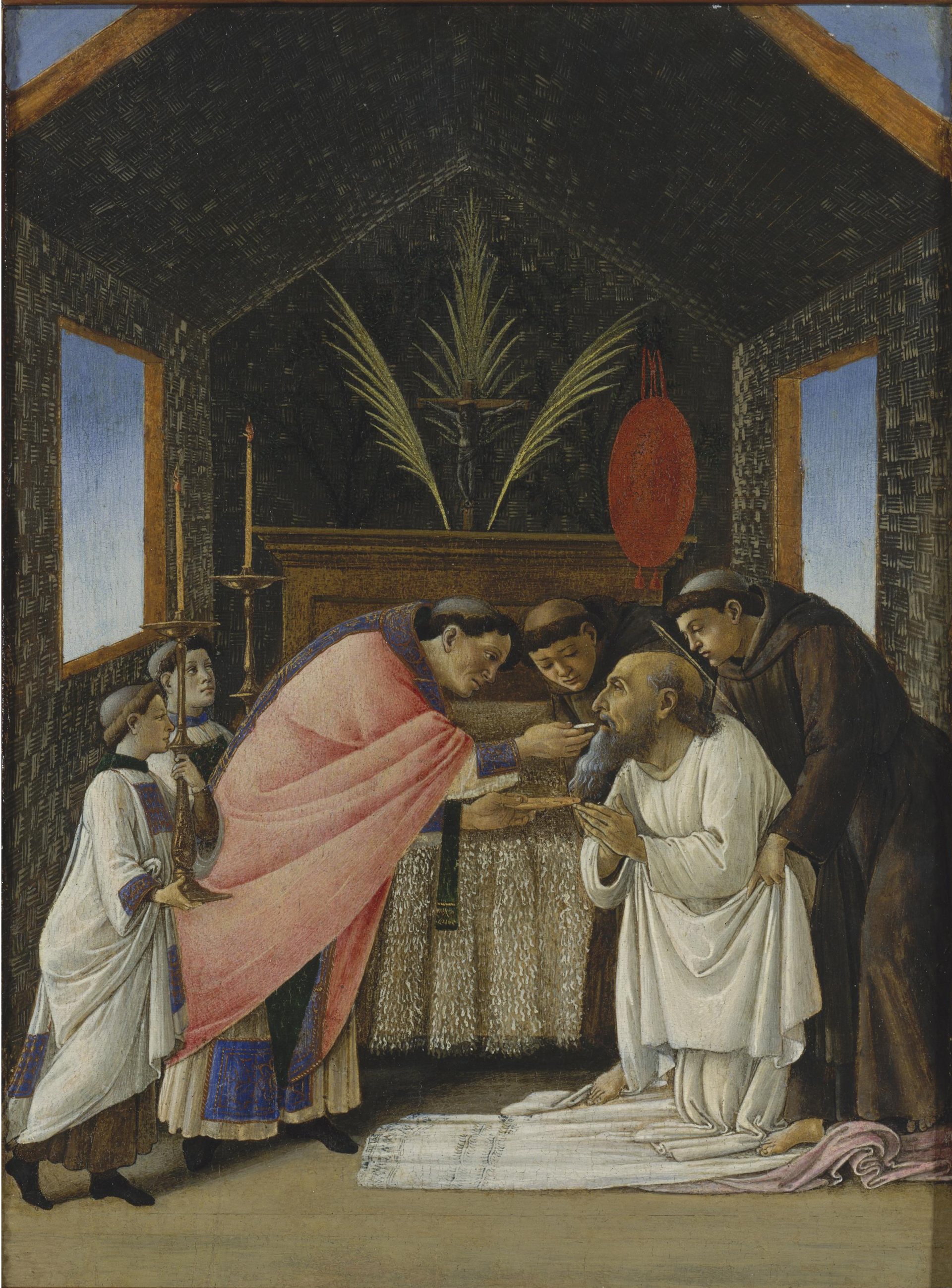 Imagem de referência de A Última Comunhão de São Jerônimo, descrito nos dados abertos como pintura de Sandro Botticelli