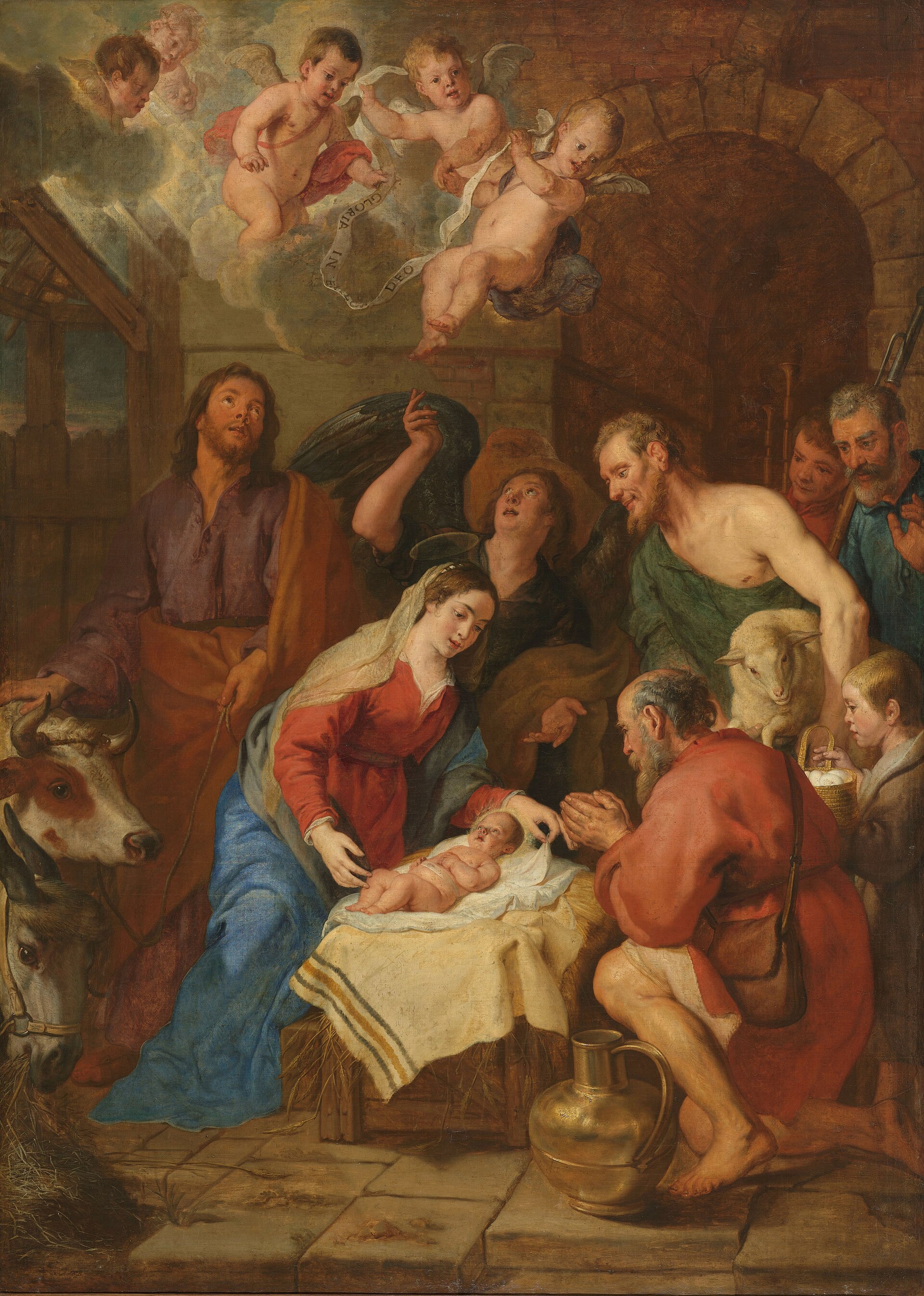 Imagem de referência de A Adoração dos Pastores, descrito nos dados abertos como pintura de Gaspar de Crayer