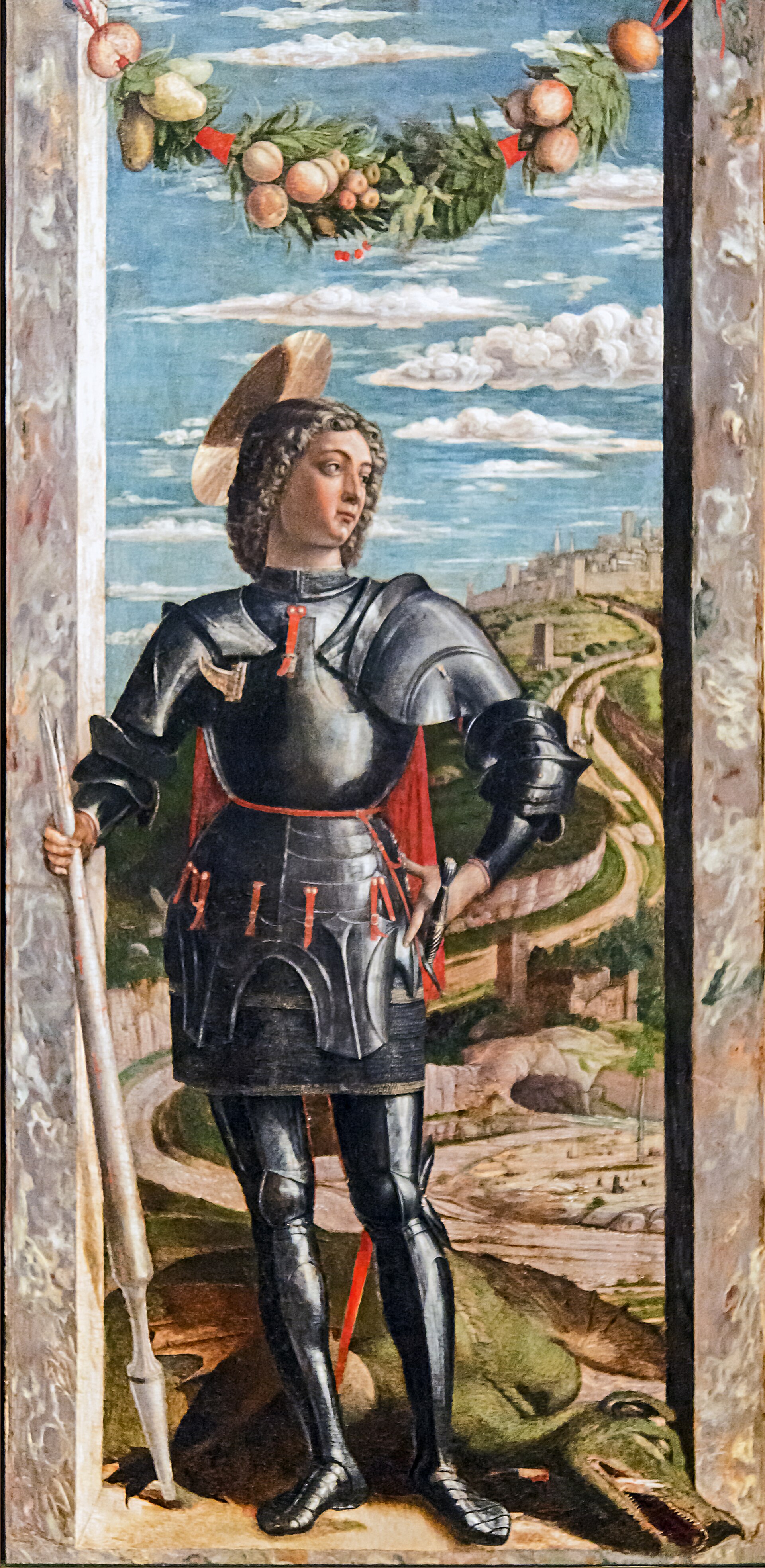 Imagem de referência de São Jorge, descrito nos dados abertos como pintura de Andrea Mantegna