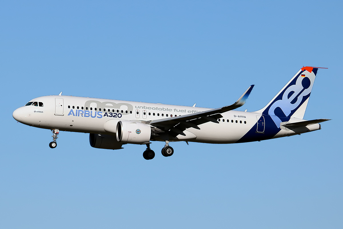 Imagem de referência de Airbus A320neo, descrito nos dados abertos como família de aeronaves narrowbody da Airbus