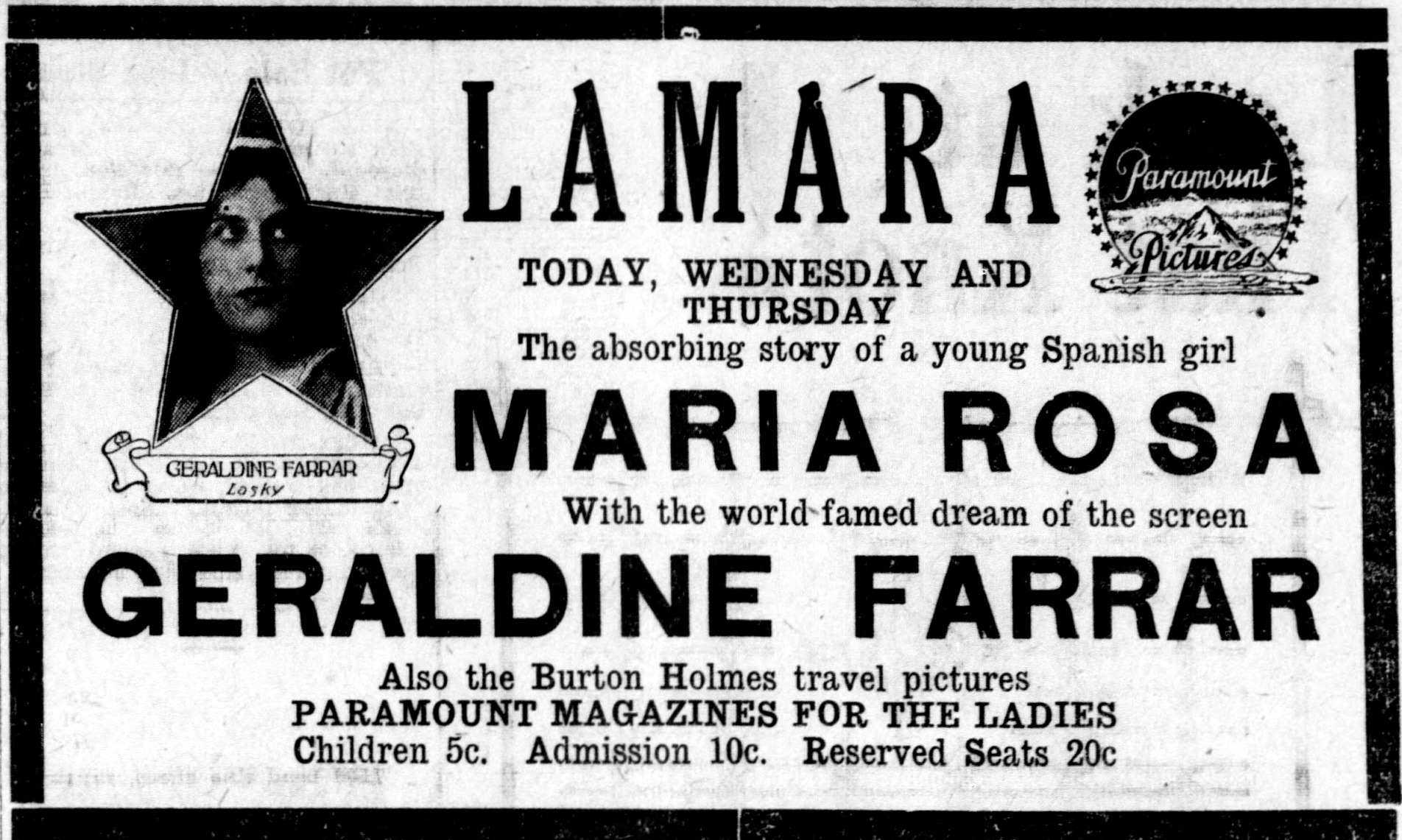 Imagem de referência relacionada a Maria Rosa, item descrito como filme de 1916 dirigido por Cecil B. DeMille
