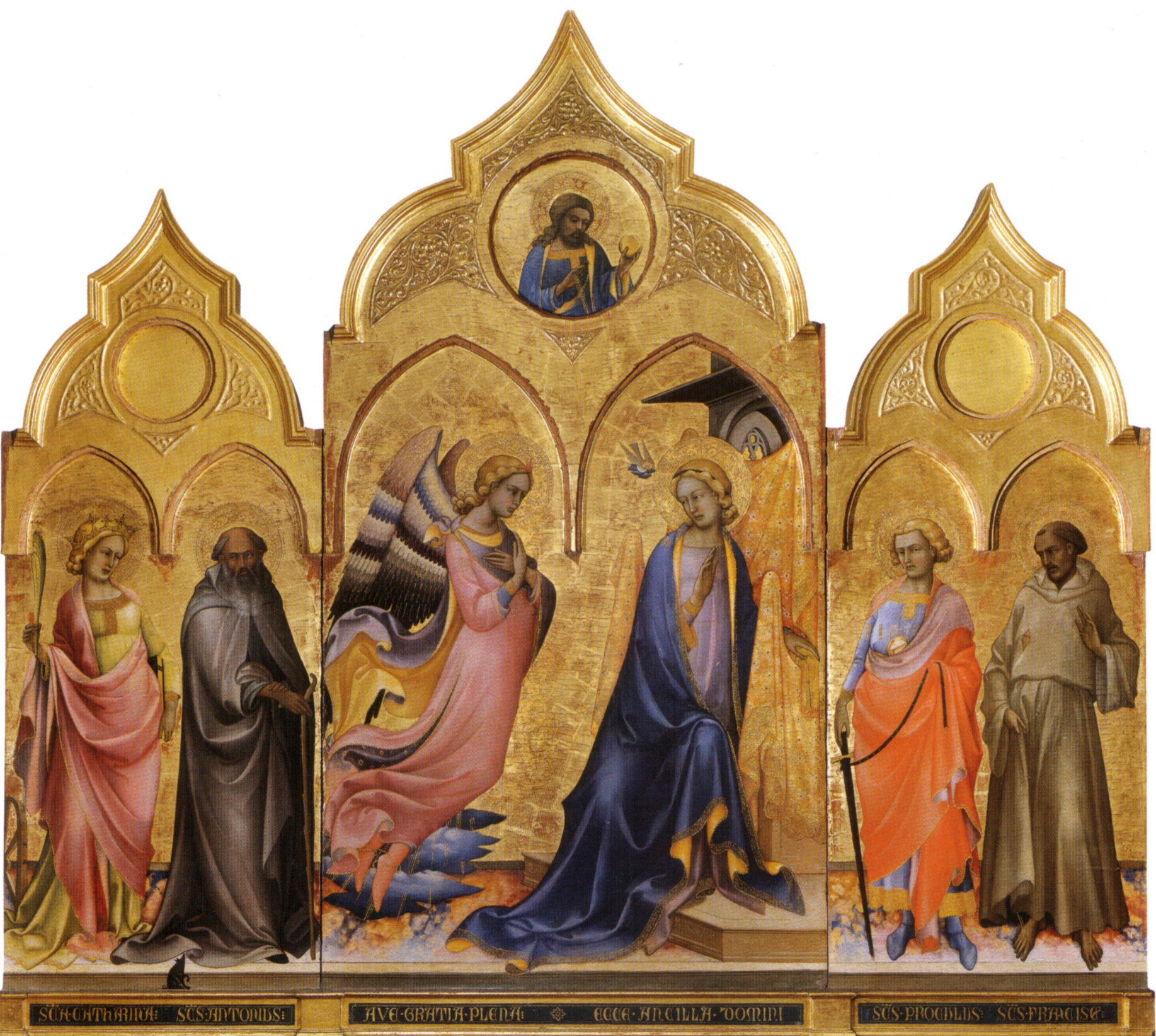 Imagem de referência de Tríptico da Anunciação, descrito nos dados abertos como pintura de Lorenzo Monaco