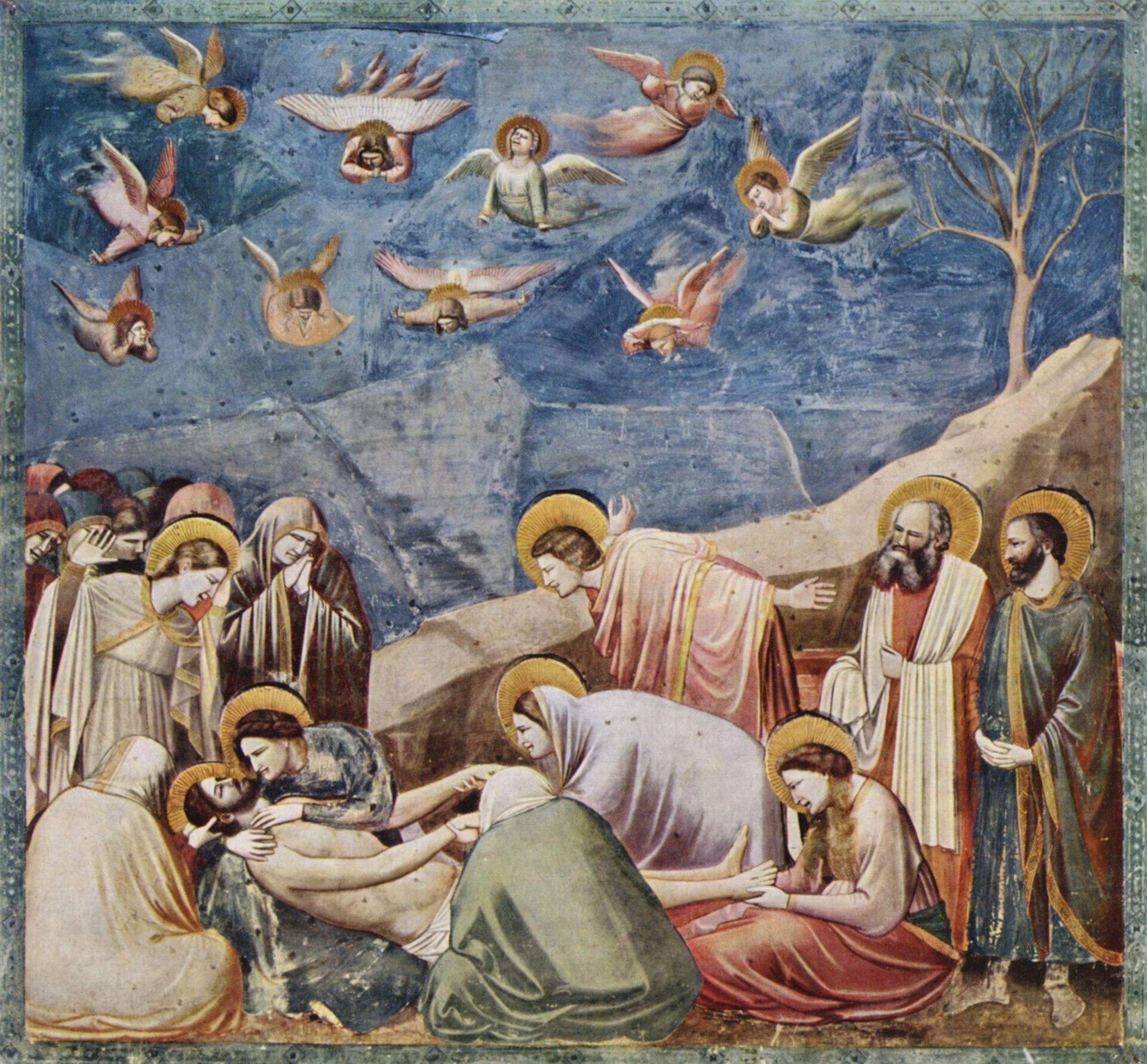 Imagem de referência de A lamentação sobre o Cristo morto, descrito nos dados abertos como pintura de Quentin Matsys