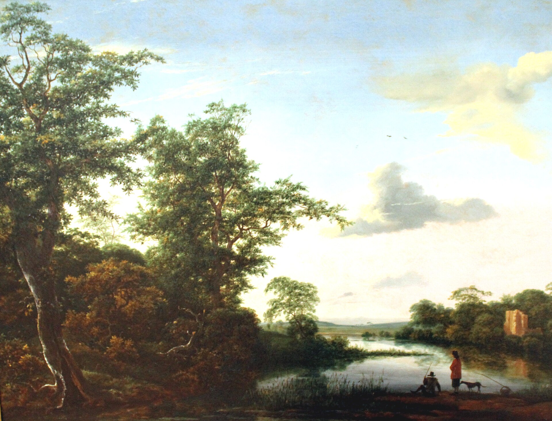 Imagem de referência de Paisagem ao amanhecer, descrito nos dados abertos como pintura de Jacob Isaacksz. van Ruisdael