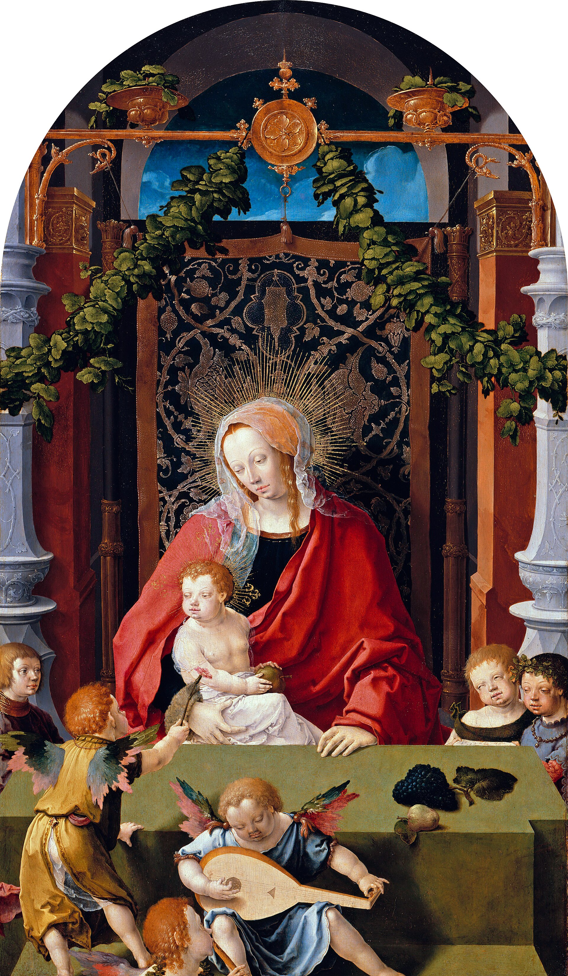 Imagem de referência de Madona com Menino, descrito nos dados abertos como pintura de Lucas van Leyden