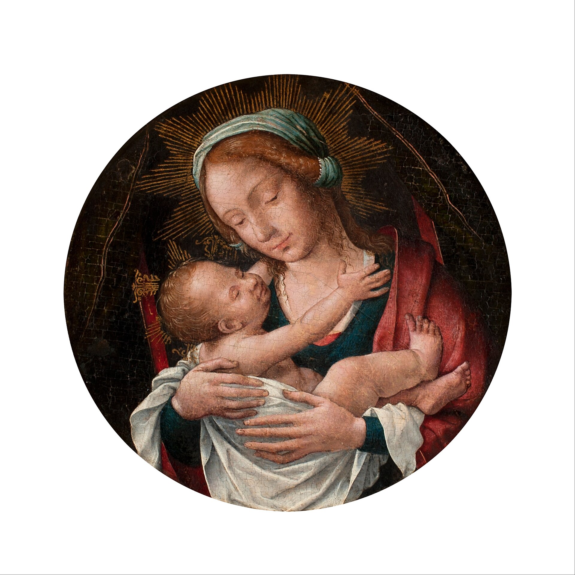 Imagem de referência de A Virgem Maria e o Menino Jesus, descrito nos dados abertos como pintura atribuida com dúvidas a Frei Carlos
