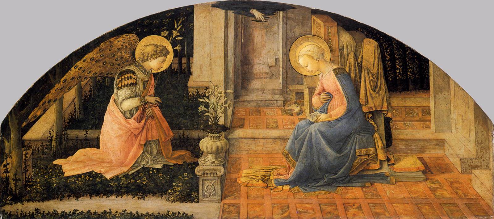 Imagem de referência de Anunciação (Filippo Lippi, Londres), descrito nos dados abertos como pintura de Fra Filippo Lippi