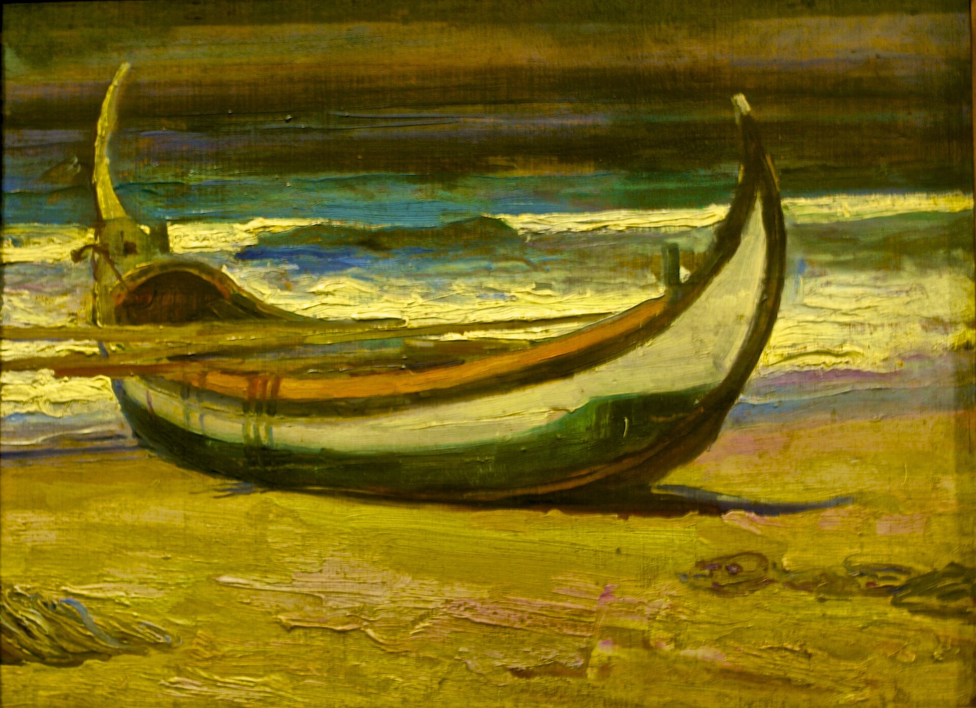 Imagem de referência de Barco, descrito nos dados abertos como pintura de Adriano de Sousa Lopes