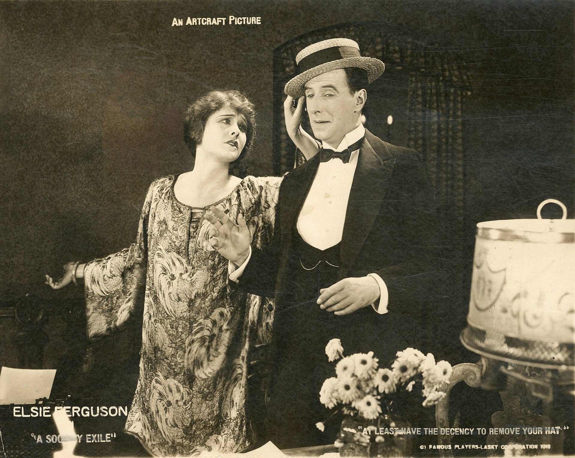 Imagem de referência relacionada a A Society Exile, item descrito como filme de 1919 dirigido por George Fitzmaurice