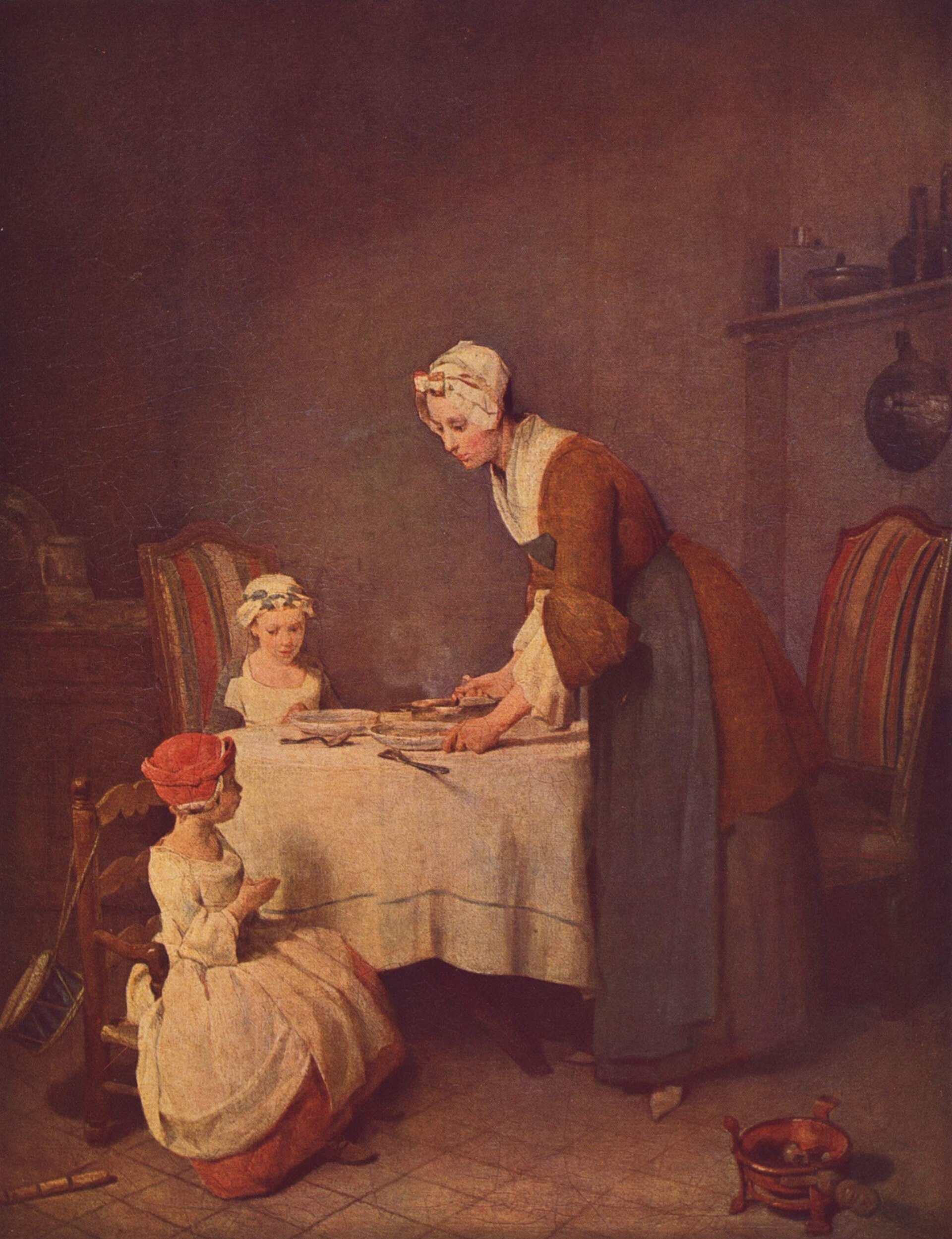 Imagem de referência de Le Bénédicité, descrito nos dados abertos como pintura de Jean-Baptiste-Siméon Chardin