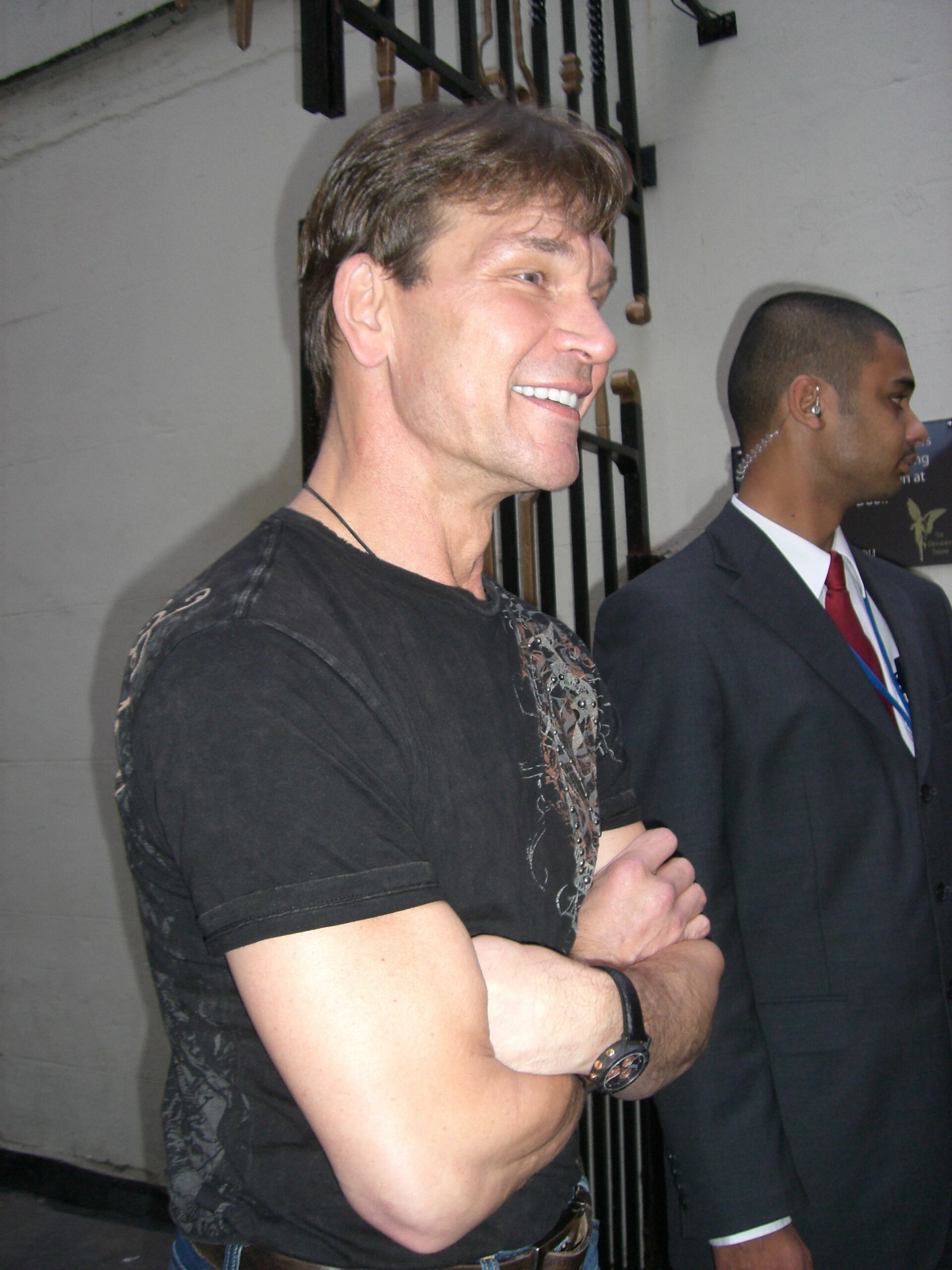 Imagem de referência de Patrick Swayze, descrito nos dados abertos como ator norte-americano
