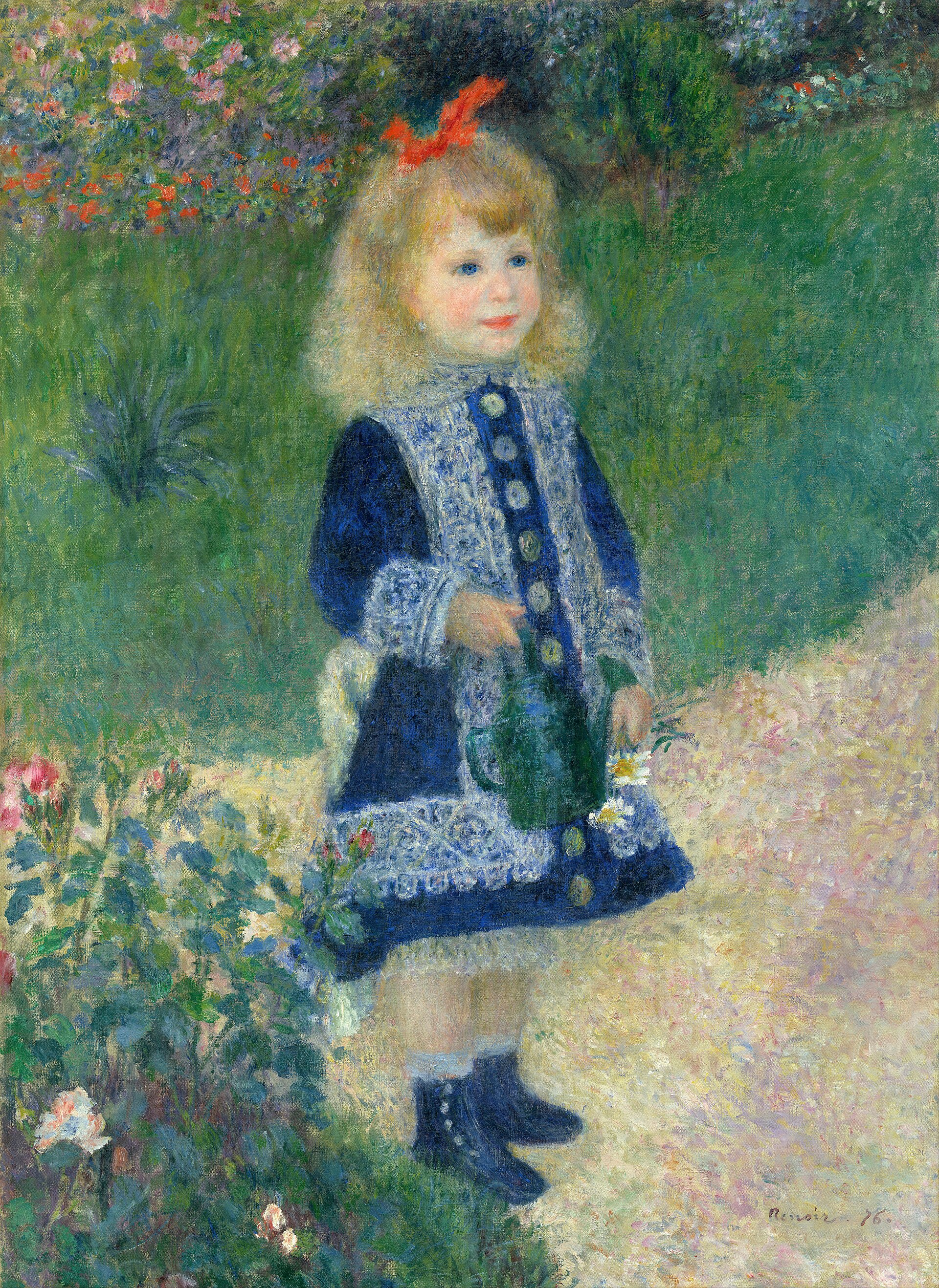 Imagem de referência de Menina com Regador, descrito nos dados abertos como obra de Pierre-Auguste Renoir
