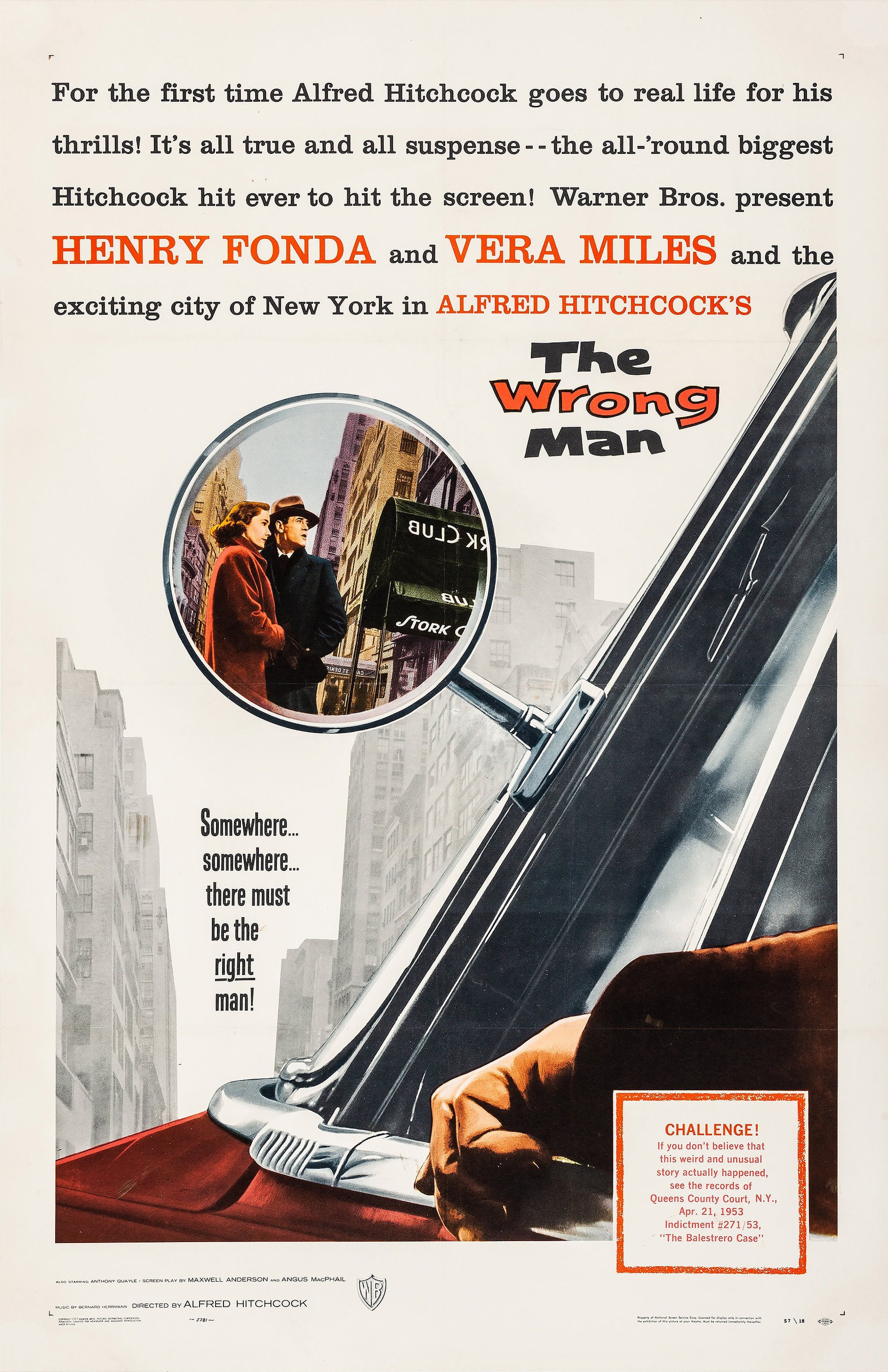 Imagem de referência de The Wrong Man, descrito nos dados abertos como filme de 1956 dirigido por Alfred Hitchcock