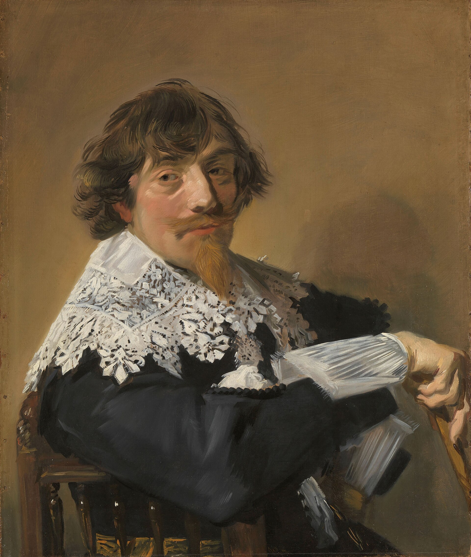 Imagem de referência de Retrato de um homem., descrito nos dados abertos como pintura de Frans Hals