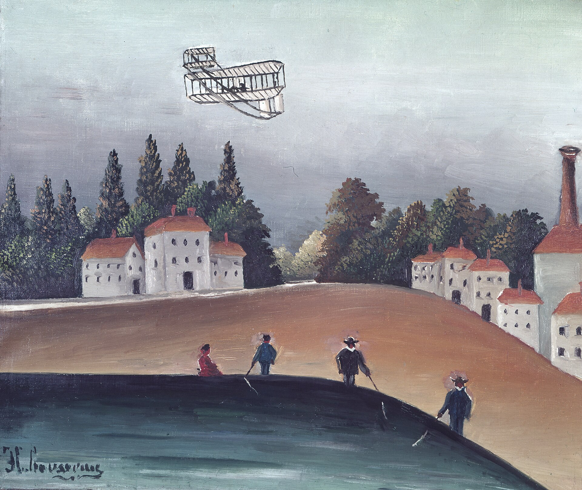 Imagem de referência de Pescadores à linha, descrito nos dados abertos como pintura do Henri Rousseau