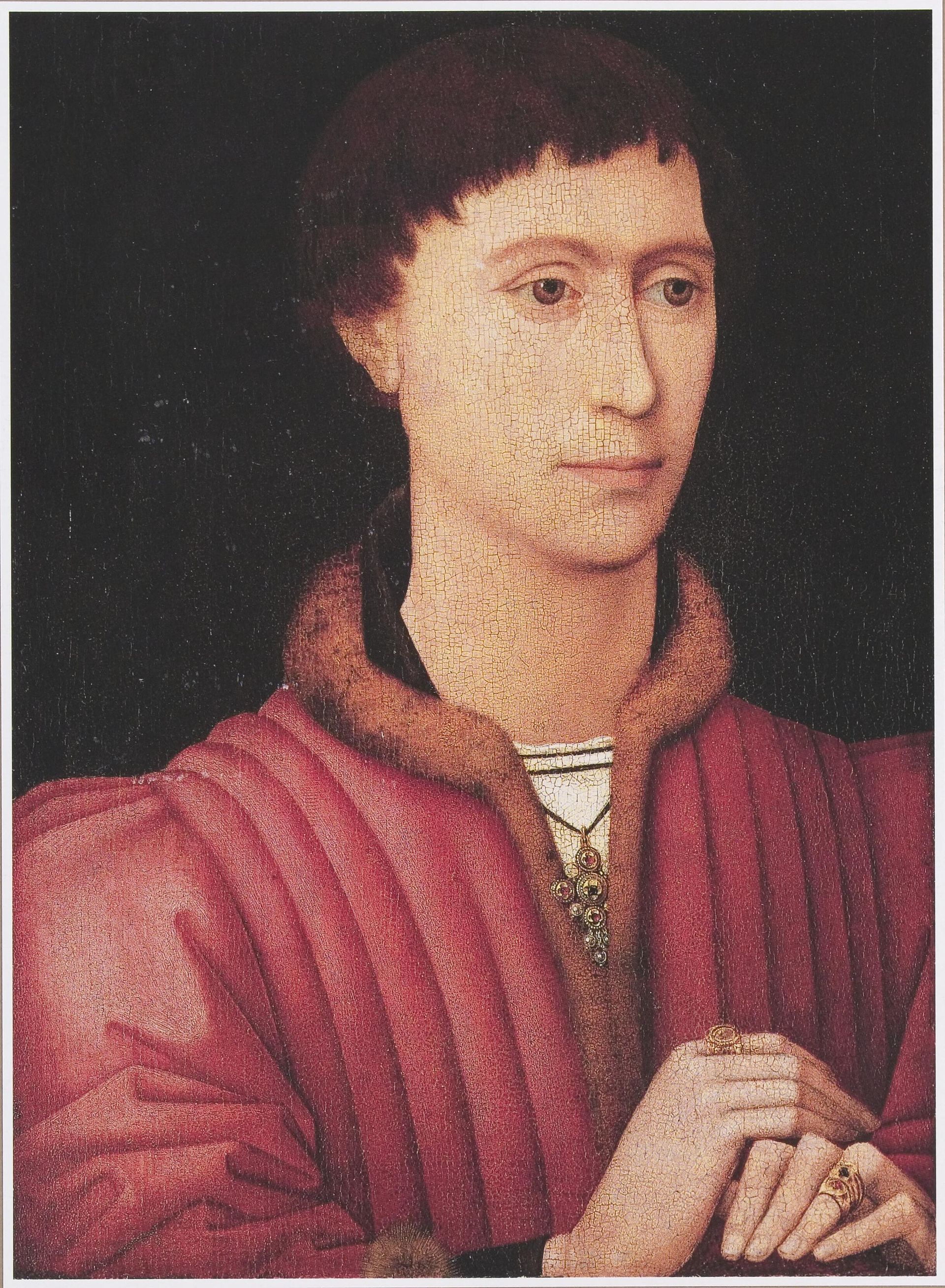 Imagem de referência de Retrato de um homem., descrito nos dados abertos como pintura de Rogier van der Weyden