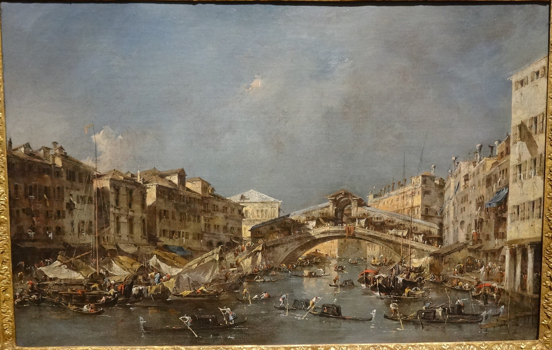 Imagem de referência de O Grande Canal com a Ponte Rialto do lado Sul, descrito nos dados abertos como pintura de Francesco Guardi