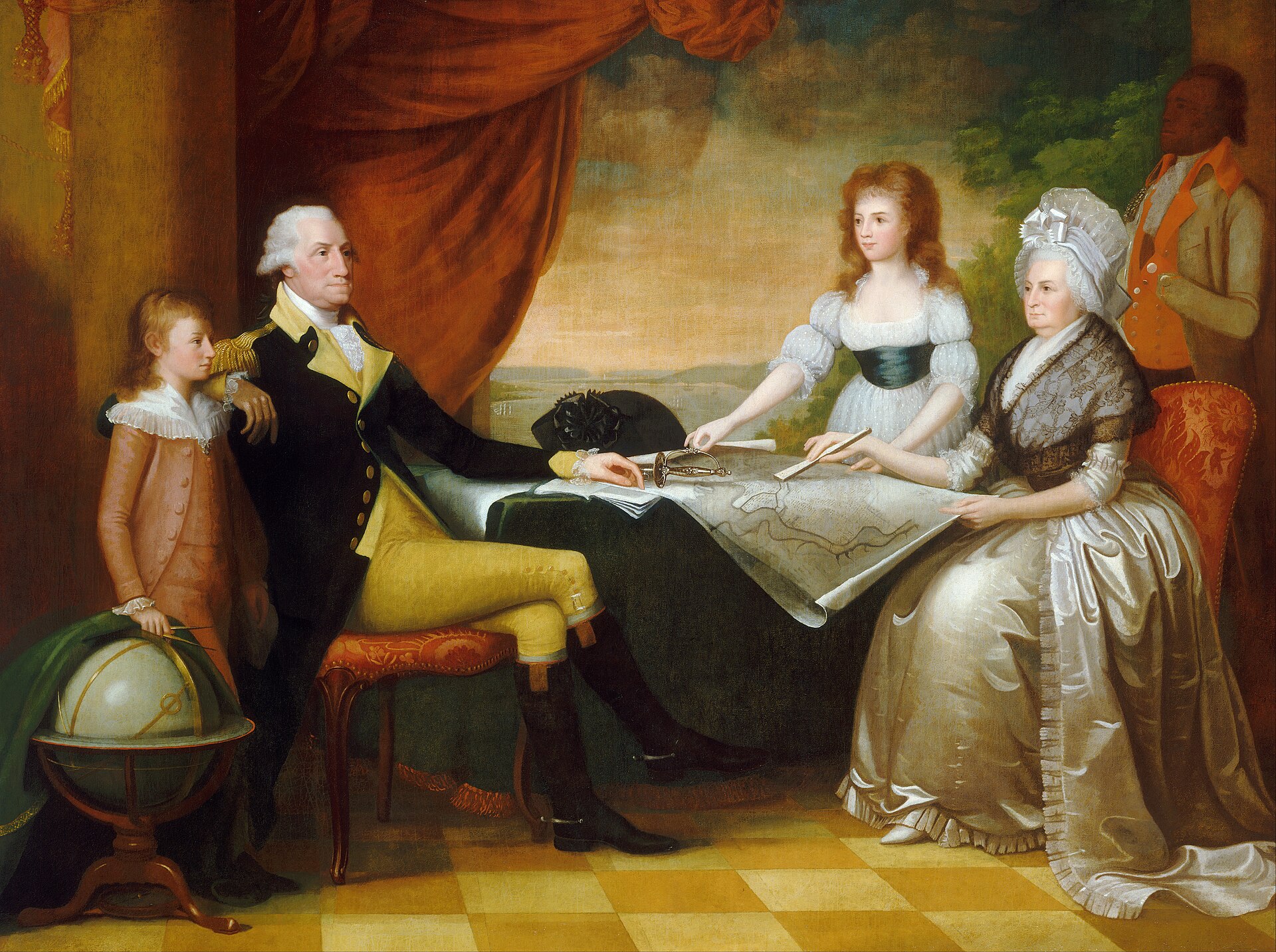 Imagem de referência de The Washington Family, descrito nos dados abertos como pintura de Edward Savage