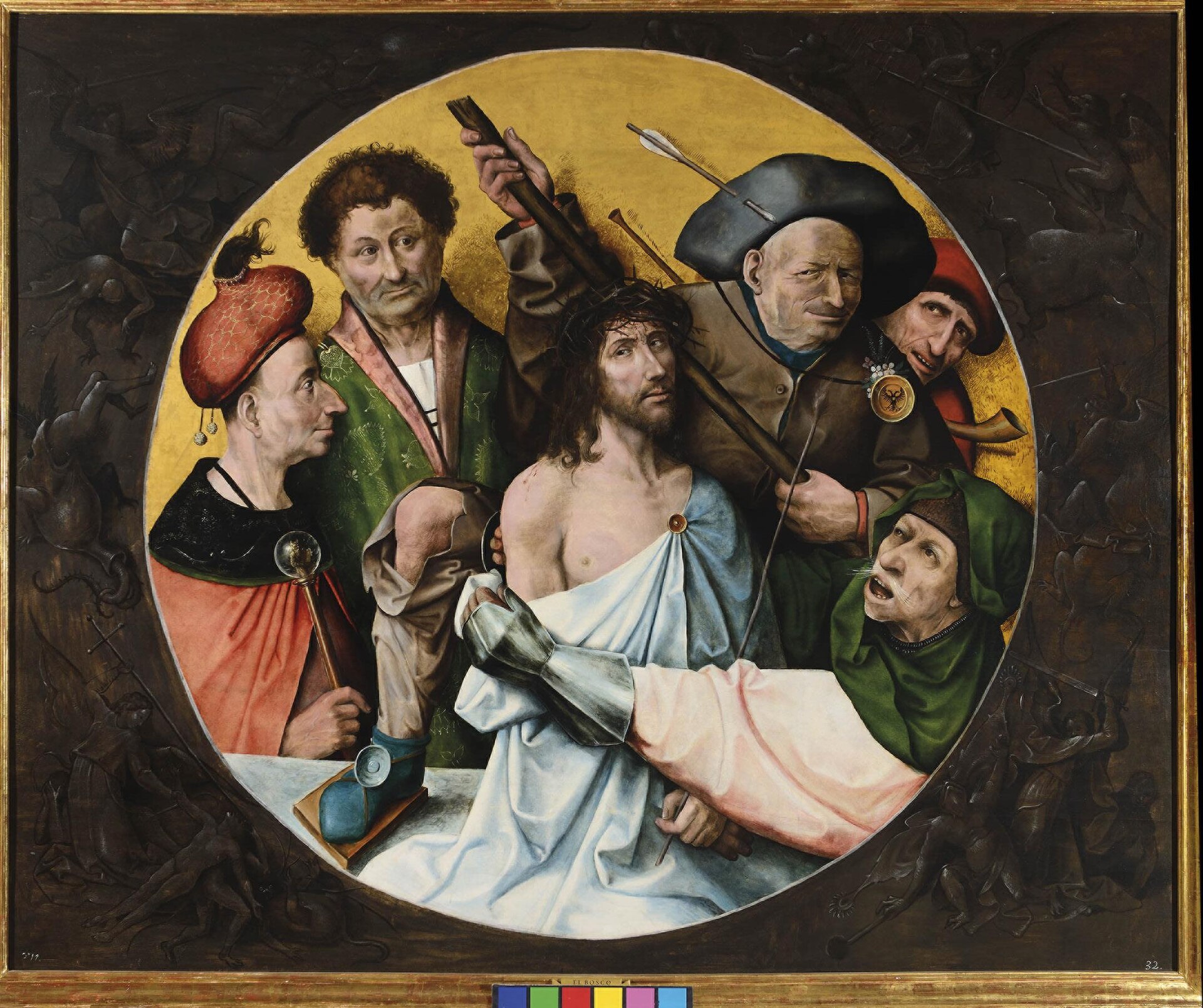 Imagem de referência de Coroação de Cristo com espinhos., descrito nos dados abertos como pintura de desconhecido