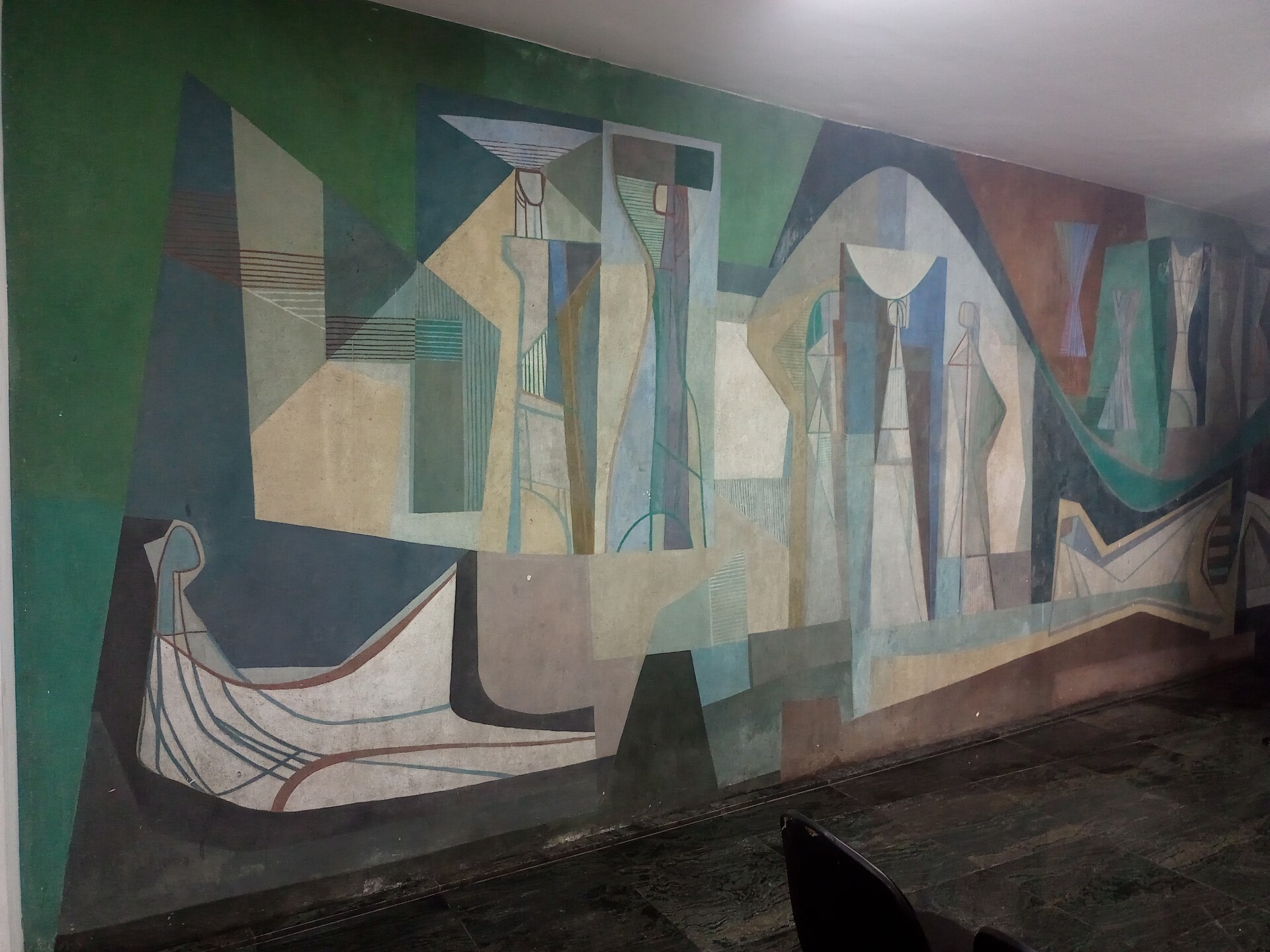 Imagem de referência de Painel de Roberto Burle Marx no edifício Aureliano Hoffman, descrito nos dados abertos como bem tombado em Vitória, Espírito Santo, Brasil