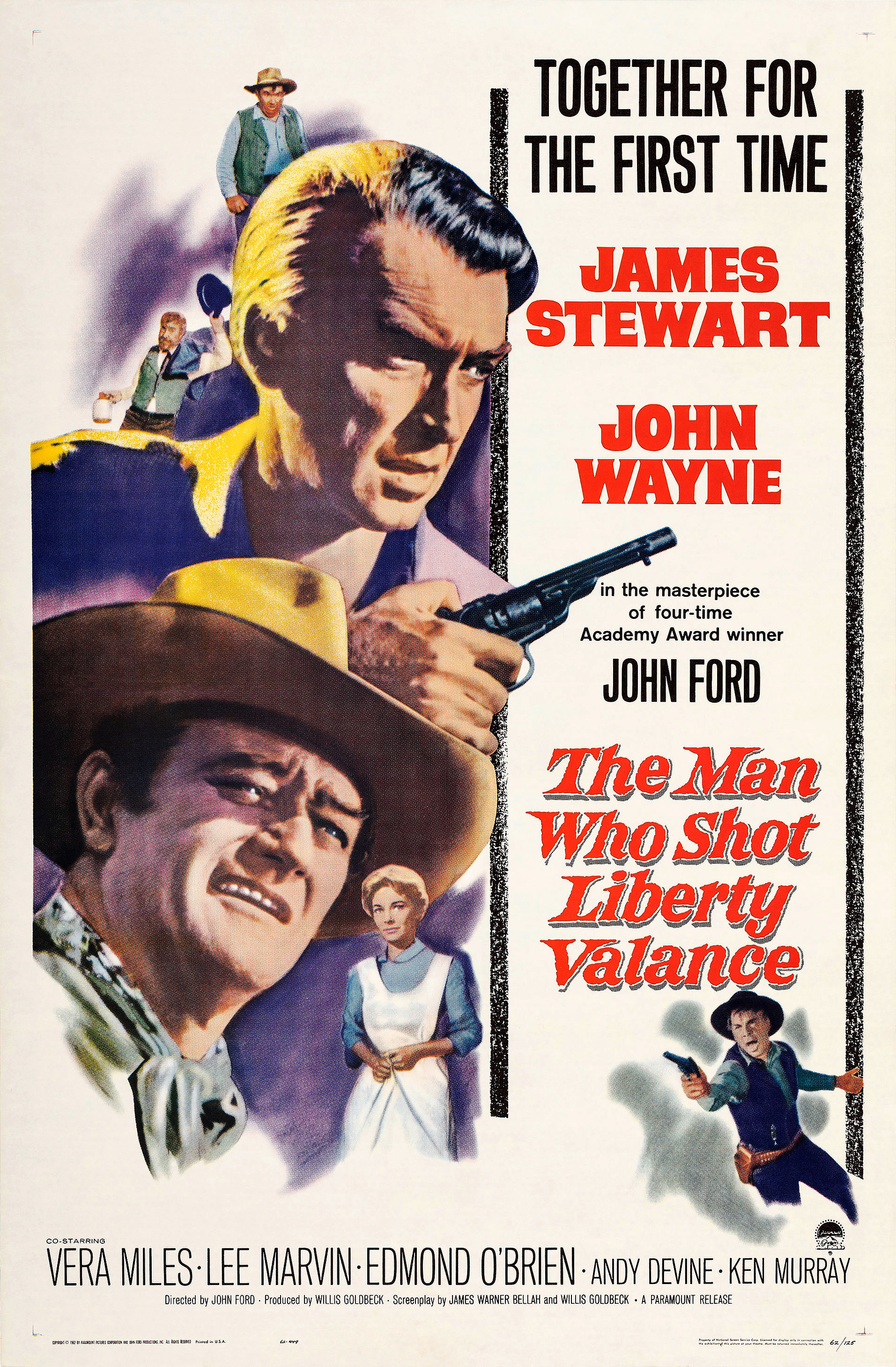 Imagem de referência de The Man Who Shot Liberty Valance, descrito nos dados abertos como filme de 1962 dirigido por John Ford