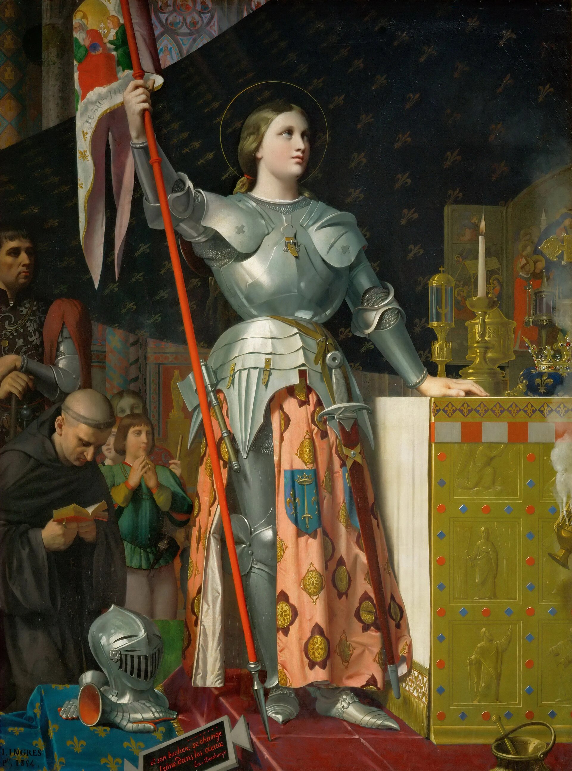 Imagem de referência de Joana d'Arc na coroação de Carlos VII, descrito nos dados abertos como pintura de Jean-Auguste Dominique Ingres