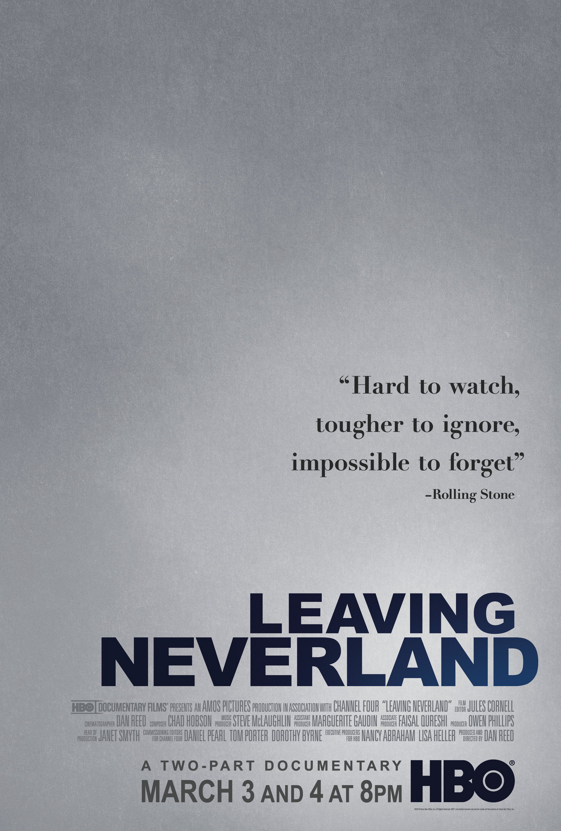 Imagem de referência de Leaving Neverland, descrito nos dados abertos como documentário de 2019 dirigido por Dan Reed