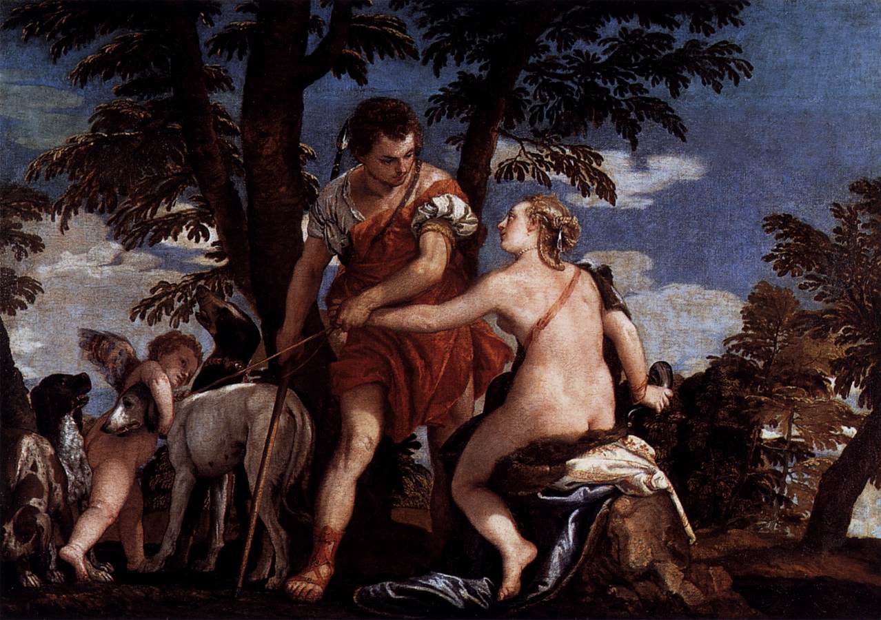 Imagem de referência de Vénus e Adónis, descrito nos dados abertos como pintura de Nicolas Poussin