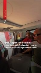 Após suspensão de ônibus, moradores de Salvador fazem carona solidária para votação
