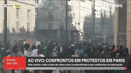 Confrontos em protestos em Paris
