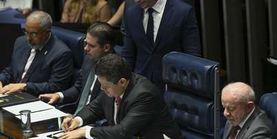 Plen&aacute;rio do Senado Federal durante sess&atilde;o solene destinada &agrave; promulga&ccedil;&atilde;o da que acaba com a escala de trabalho 6x1 Foto: Saulo Cruz/Ag&ecirc;ncia Senado