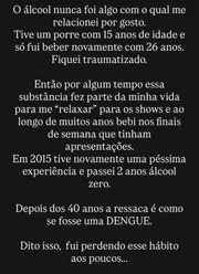 Tico Santta Cruz fala da relação com o álcool e a decisão de parar de beber