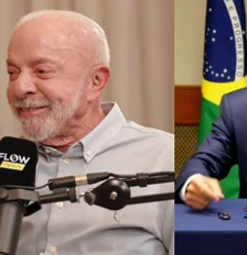 Lula participou de podcast e Flávio de live após cancelamento de debate Foto: Reprodução/Youtube