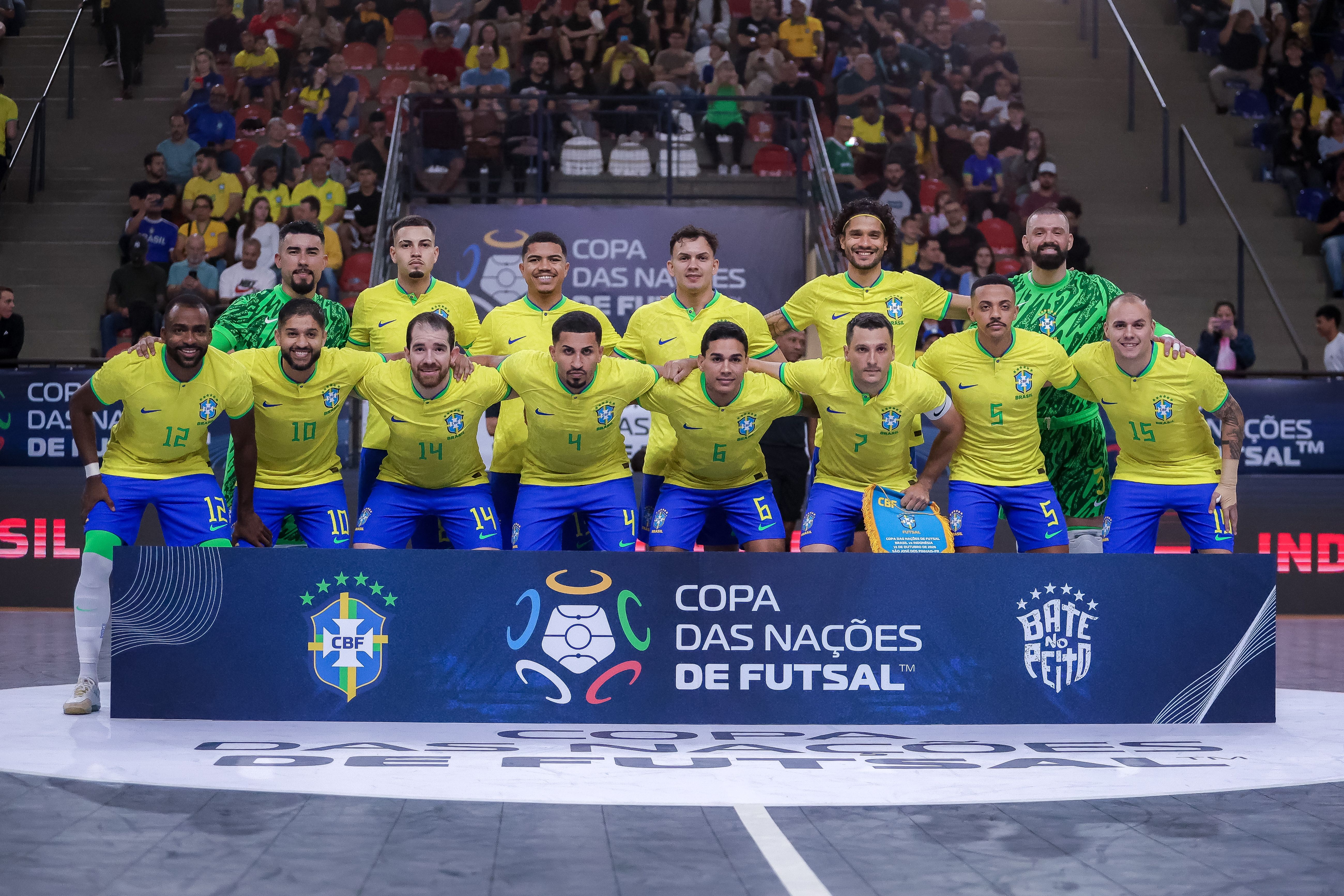 Brasil atropela o Afeganistão e conquista tricampeonato da Copa das Nações de Futsal