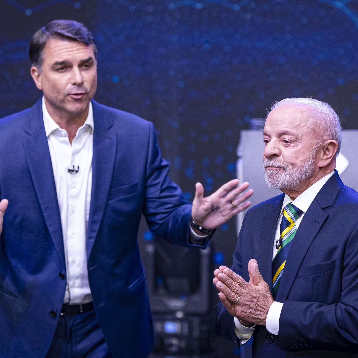 Flávio e Lula deixam propostas de lado e focam em troca de ataques em debate agressivo